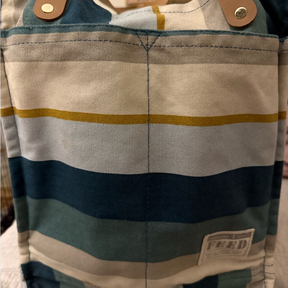 EUC FEED Striped Canvas Tote Bag